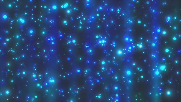 Colorful glitter rain. Computer generated 3d render