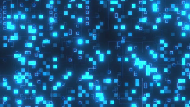 Digital backdrop with blocks and lines. Computer generated 3d render
