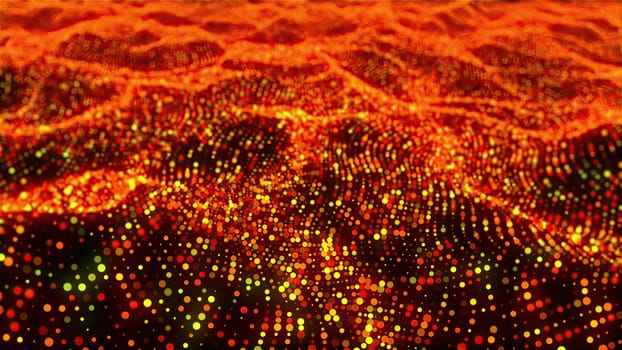 Luxurious wave particles. Computer generated 3d render