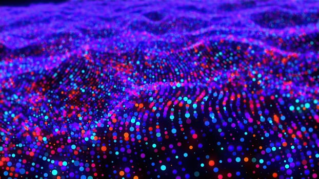 Luxurious wave particles. Computer generated 3d render