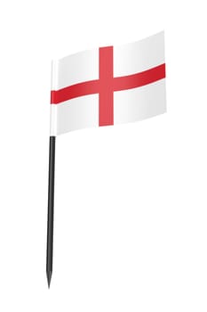 Toothpick with English flag isolated on a white background