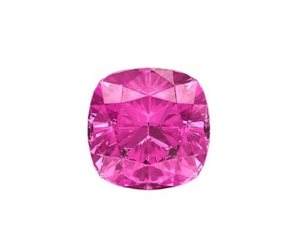 Dazzling diamond pink gemstones on white background