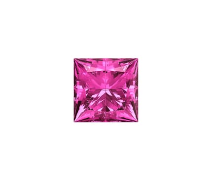 Dazzling diamond pink gemstones on white background