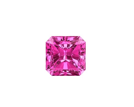Dazzling diamond pink gemstones on white background