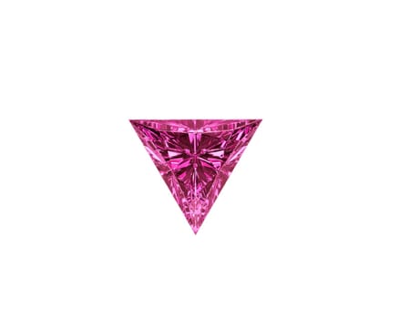 Dazzling diamond pink gemstones on white background