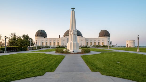 Los Angeles, United States - April 04, 2025 - the famous Griffith Observatory in the morning light