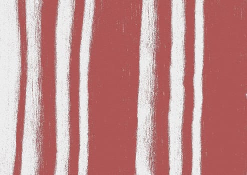 Vertical brush strokes create a textured pattern of alternating white and red stripes, adding a touch of modern style