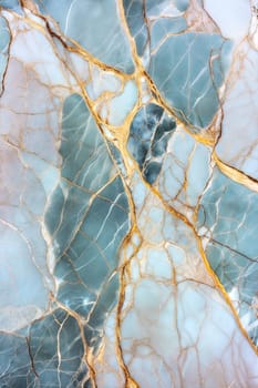 Elegant lilac blue marble background featuring intricate cracks and golden veins, perfect for luxurious design, textures, and creative projects.