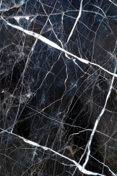 A high-detailed black marble background with striking white veins, creating a luxurious and elegant texture. Perfect for modern, artistic, and sophisticated design projects.