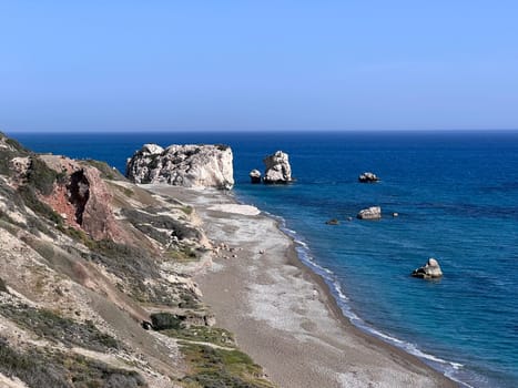 Best beaches of Cyprus - Petra tou Romiou, famous as a birthplace of Aphrodite. High quality photo