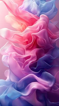 This artwork features a dreamy composition of soft pink and turquoise shades, showcasing flowing lines and wavy liquid patterns. The glossy finish adds a smooth artistic quality to the design.