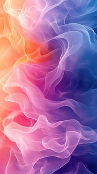 Delicate abstract design showcases gentle movement in pastel shades. Organic lines and watercolor textures create a soft and ethereal atmosphere, perfect for artistic applications.