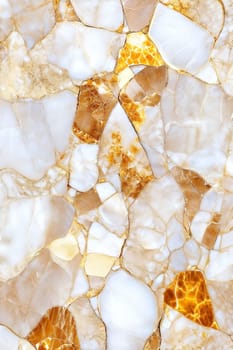 A close-up shot of a luxurious marble background with gold veins and white cracks, perfect for elegant design, interior decoration, and abstract patterns.