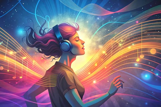 a pair of earphones joined by a band placed over the head, for listening to audio signals such as music or speech