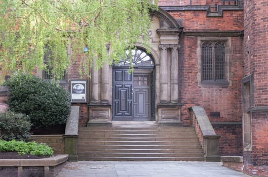 Newcastle, UK - Apr 14, 2025 - Entrance of The Hatton Gallery is on Newcastle University campus in the heart of Newcastle city centre. use it as your Wallpaper, Poster and Space for text, Selective focus.
