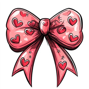 This delightful coquette bow features oversized loops and a cheerful heart pattern, ideal for adding charm to Valentine's Day decor.