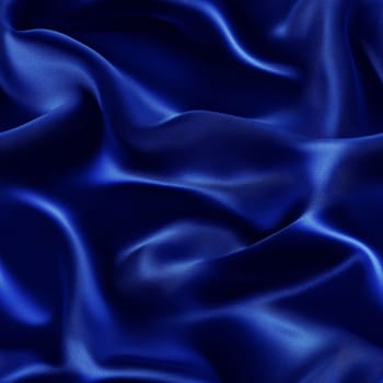 A stunning display of deep blue silk seamless pattern, illuminated to highlight its smooth texture and vibrant color, creates a sophisticated ambiance.