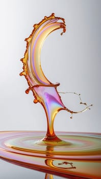 A stunning abstract liquid swirl design on a clean white background, showcasing a dynamic blend of bright colors, including blues, reds, and yellows, creating a sense of motion and energy.
