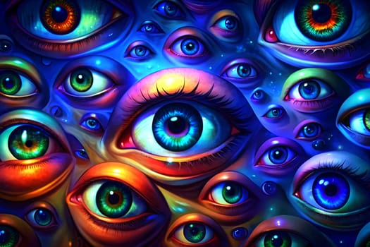 each of a pair of globular organs in the head through which people and vertebrate animals see