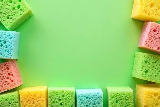 a piece of a soft, light, porous substance originally consisting of the fibrous skeleton
