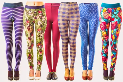 tight fitting stretch pants, typically worn by women or girls. women clothes
