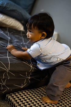 Children Who Are Learning To Stand, Background for advertising and wallpaper in kids and lifestyle scene.