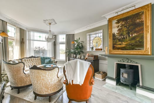 A beautifully decorated living room showcasing elegant furniture, soft lighting, and artistic decor elements, creating a cozy yet sophisticated atmosphere.