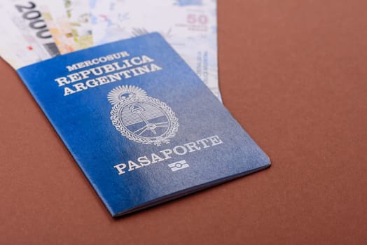 Argentine passport for travelling, flying and doing business. Argentina document, id for crossing the border