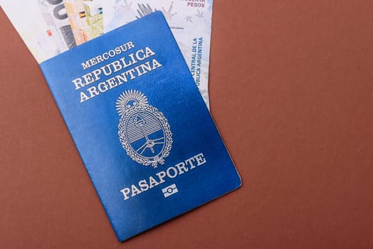Argentine passport for travelling, flying and doing business. Argentina document, id for crossing the border