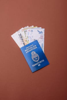 Argentine passport for travelling, flying and doing business. Argentina document, id for crossing the border