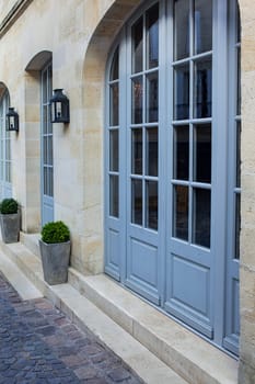 Classic French window on a facade