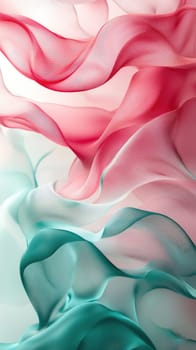 Soft pink and turquoise shades swirl together, creating a fluid movement that evokes a dreamy and artistic atmosphere. The glossy finish enhances the smooth, flowing patterns of the design.