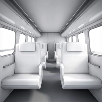 Interior of the passenger compartment of the plane
