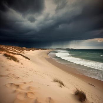 Dramatic stormy sky over the sea