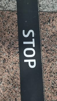 October 26 2024 Prague Czech Republic Europe, Vaclav Havel Airport Luggage stop line , High quality photo