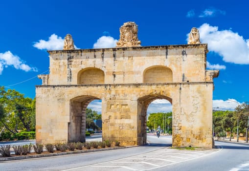 View of the Portes des Bombes (Cannons Gate) in Floriana, Malta.