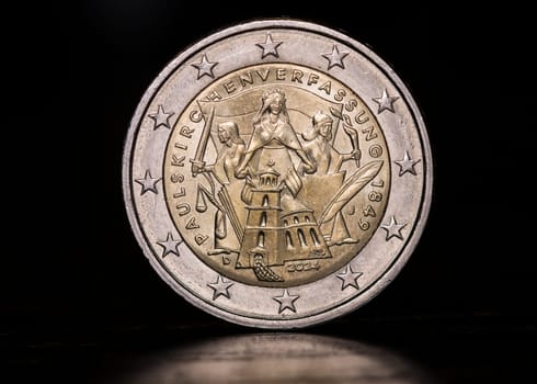 deutsche 2-Euro Gedenkmünze 175. Jubiläum Paulskirchenverfassung