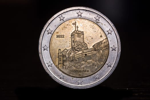 deutsche 2-Euro Münze Wartburg Thüringen