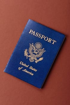 US passport for travelling, flying and doing business. USA document, id for crossing the border