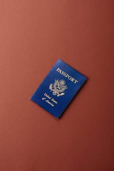 US passport for travelling, flying and doing business. USA document, id for crossing the border