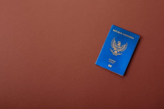 Indonesian passport for travelling, flying and doing business. Indonesia document, id for crossing the border