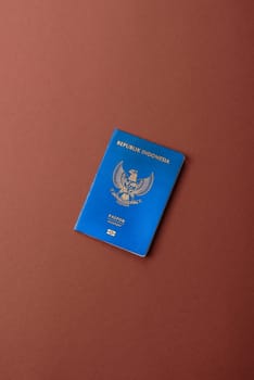 Indonesian passport for travelling, flying and doing business. Indonesia document, id for crossing the border