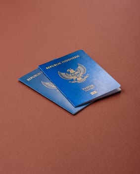 Indonesian passport for travelling, flying and doing business. Indonesia document, id for crossing the border