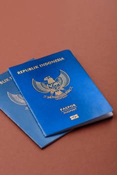 Indonesian passport for travelling, flying and doing business. Indonesia document, id for crossing the border