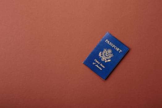 US passport for travelling, flying and doing business. USA document, id for crossing the border