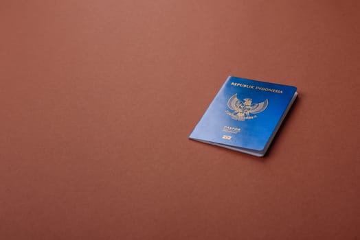 Indonesian passport for travelling, flying and doing business. Indonesia document, id for crossing the border