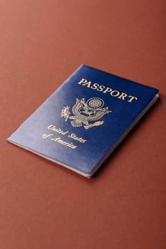 US passport for travelling, flying and doing business. USA document, id for crossing the border