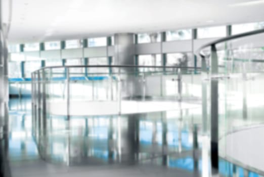 Modern Business Office Building Interior Blurred And Out Of Focus