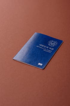 Korean passport for travelling, flying and doing business. South korea document, id for crossing the border