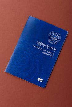 Korean passport for travelling, flying and doing business. South korea document, id for crossing the border